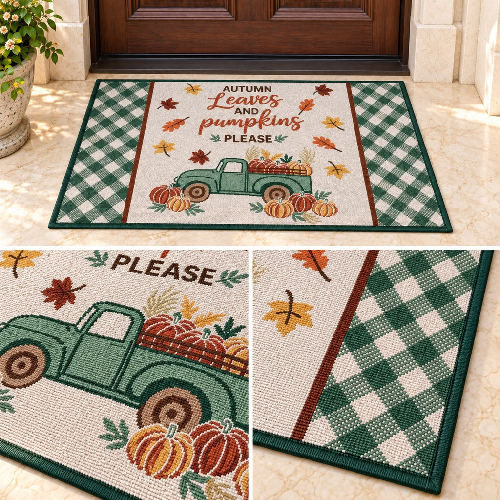 Autumn Harvest Printed Entrance Mat – Decorative Welcome Door Mat