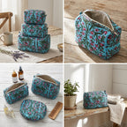 Multipurpose Quilted Cloth Pouch Organiser 3Pcs Set