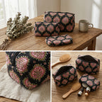 Multipurpose Quilted Cloth Pouch Organiser 3Pcs Set
