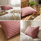 Premium Quilted Pillow Covers – Elegant Comfort for Every Space - Set of 2