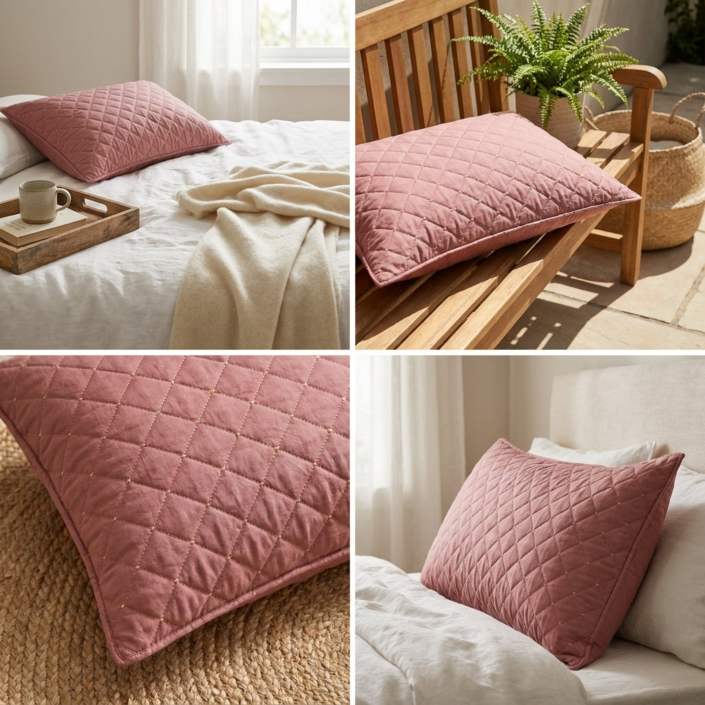 Premium Quilted Pillow Covers – Elegant Comfort for Every Space - Set of 2