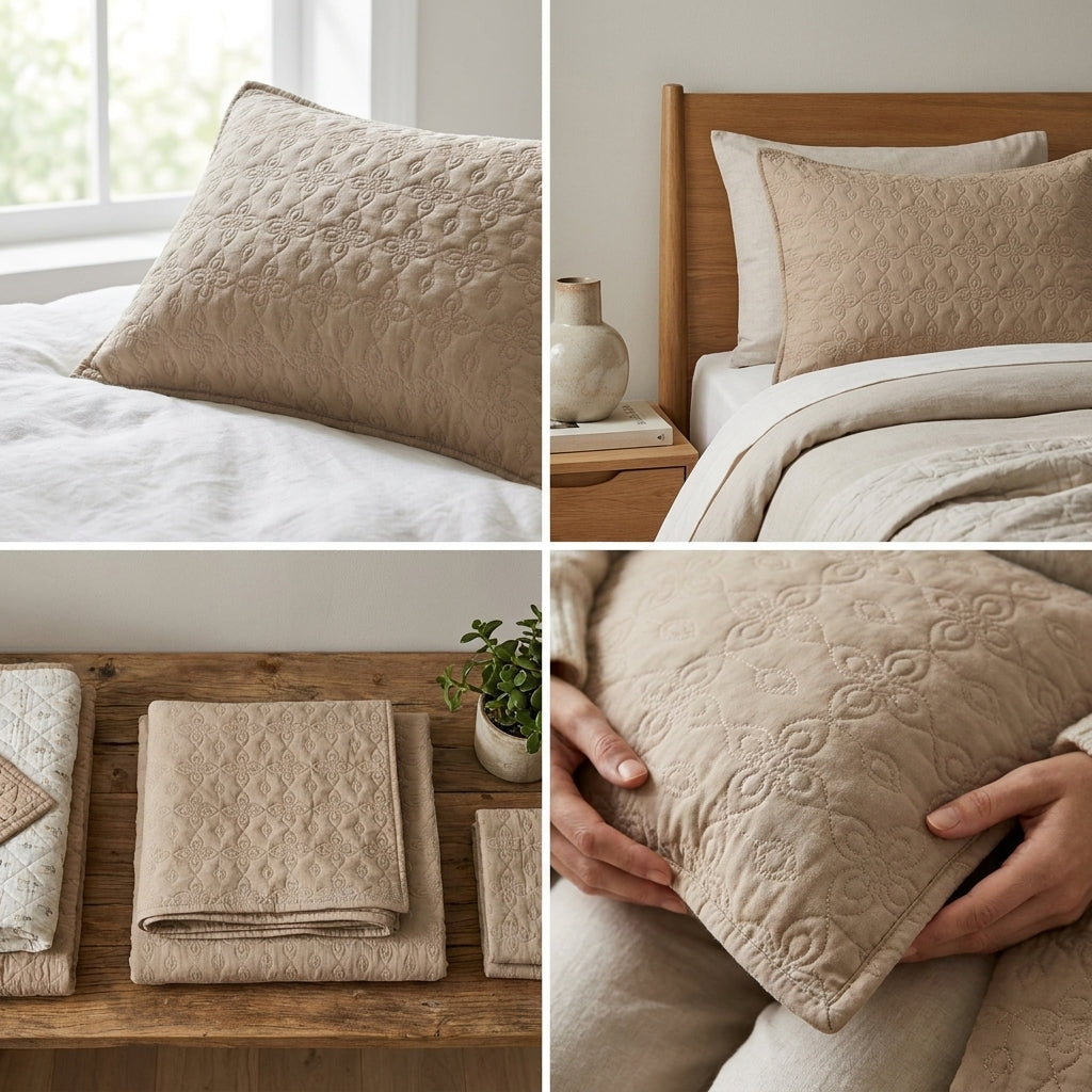 Premium Quilted Pillow Covers – Elegant Comfort for Every Space - Set of 2