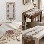 Luxury Floral Lace Turkish Table Runner (30 x 16 Inches)