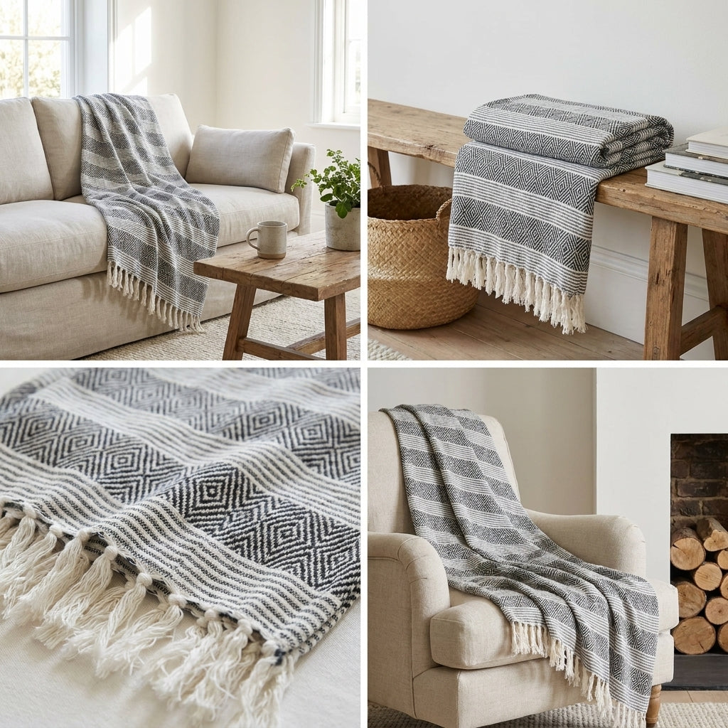 Woven Sofa Throw Blanket