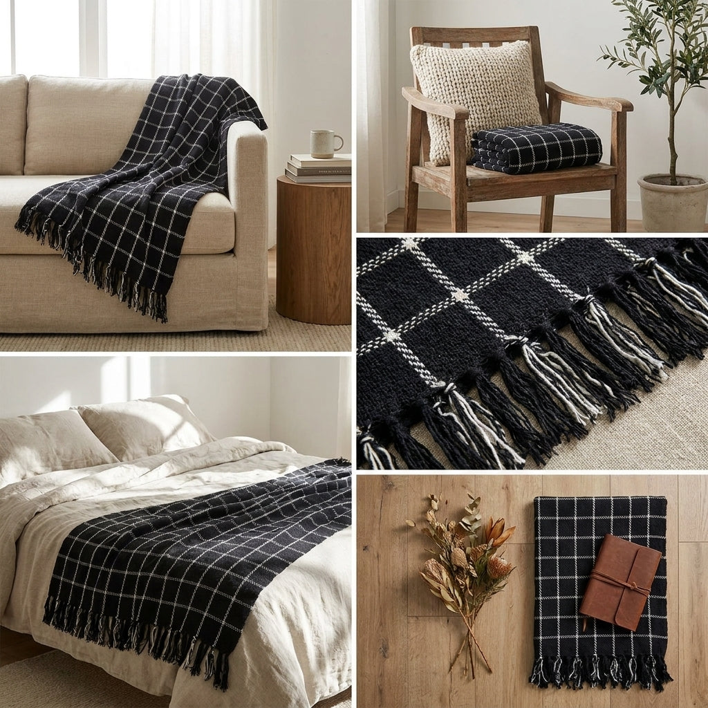 Woven Sofa Throw Blanket