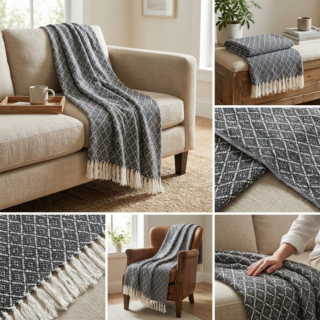 Woven Sofa Throw Blanket
